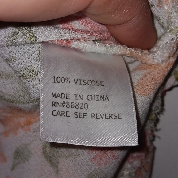 Rose & Thyme Boho Floral Peasant Top S Excellent Condition - Picture 7 of 8